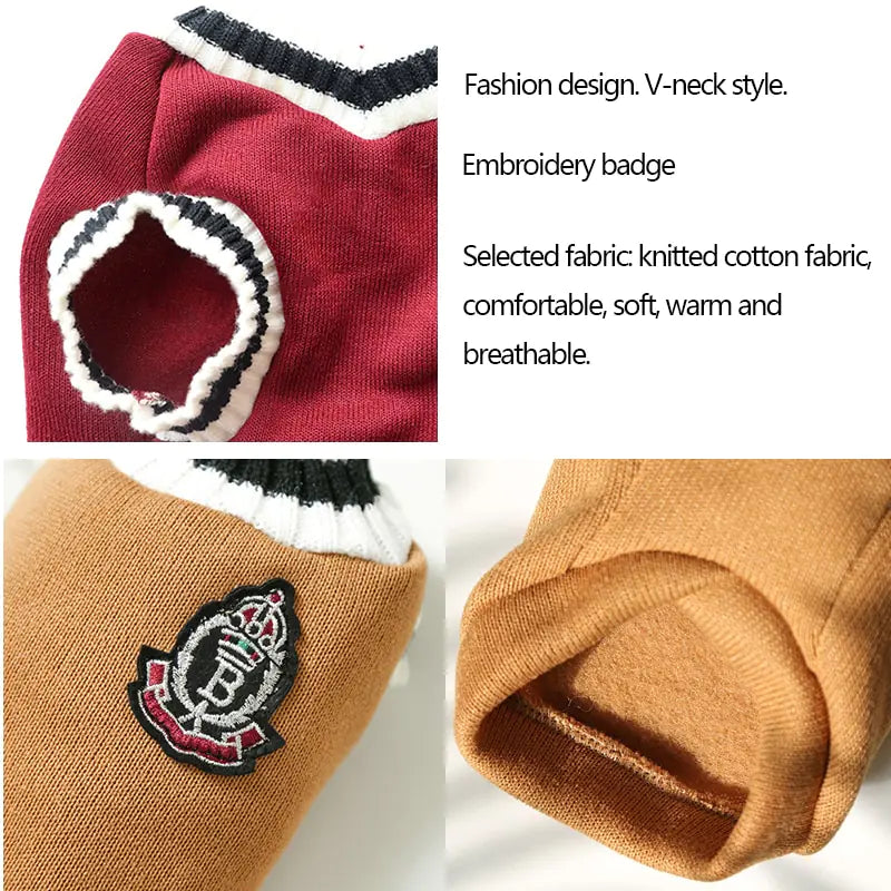 Irresistible College Style Warm Dog Clothes - Pet Fashion Coutre - DINIBLO 